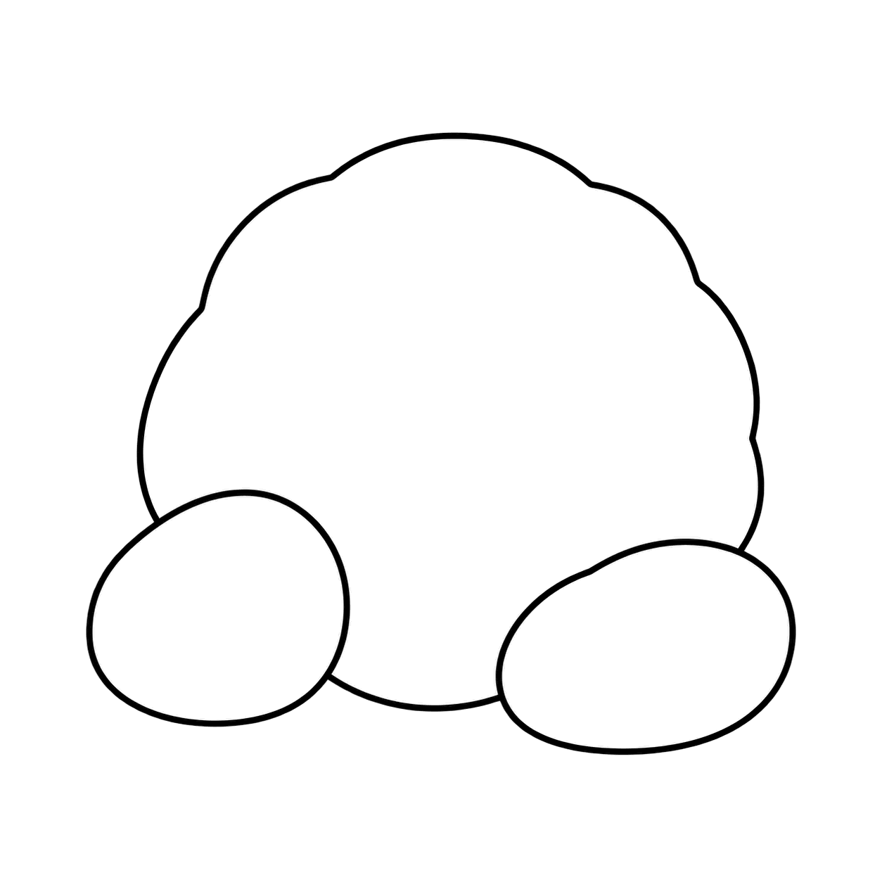 粘土のぬりえ用線画