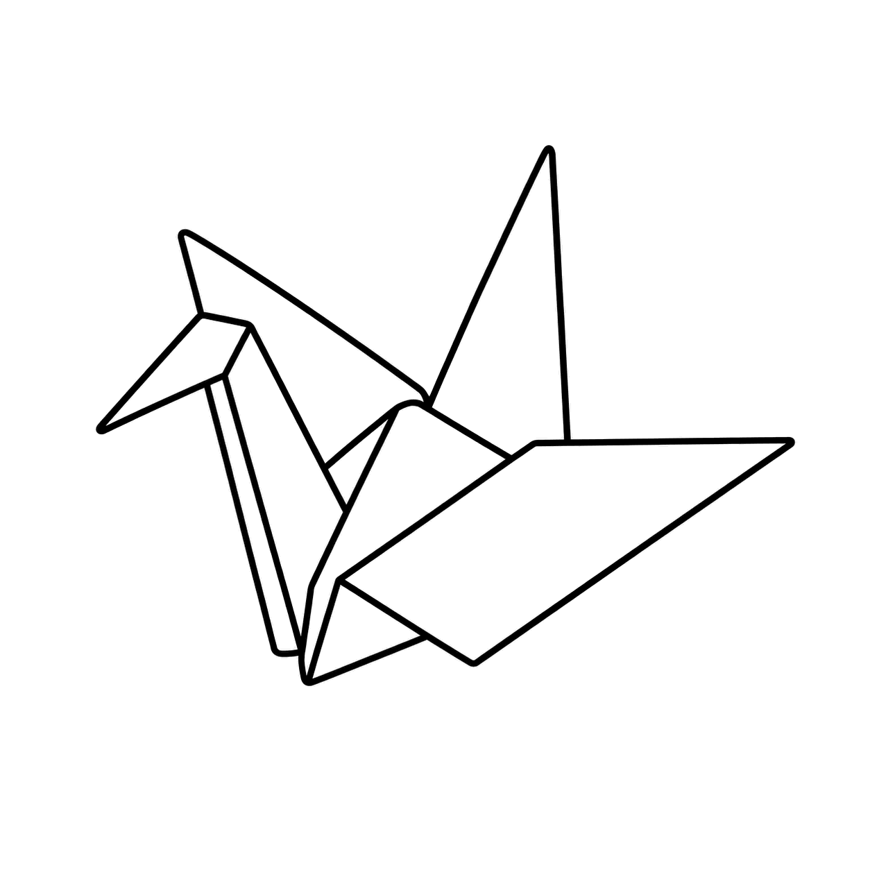 折り紙のぬりえ用線画