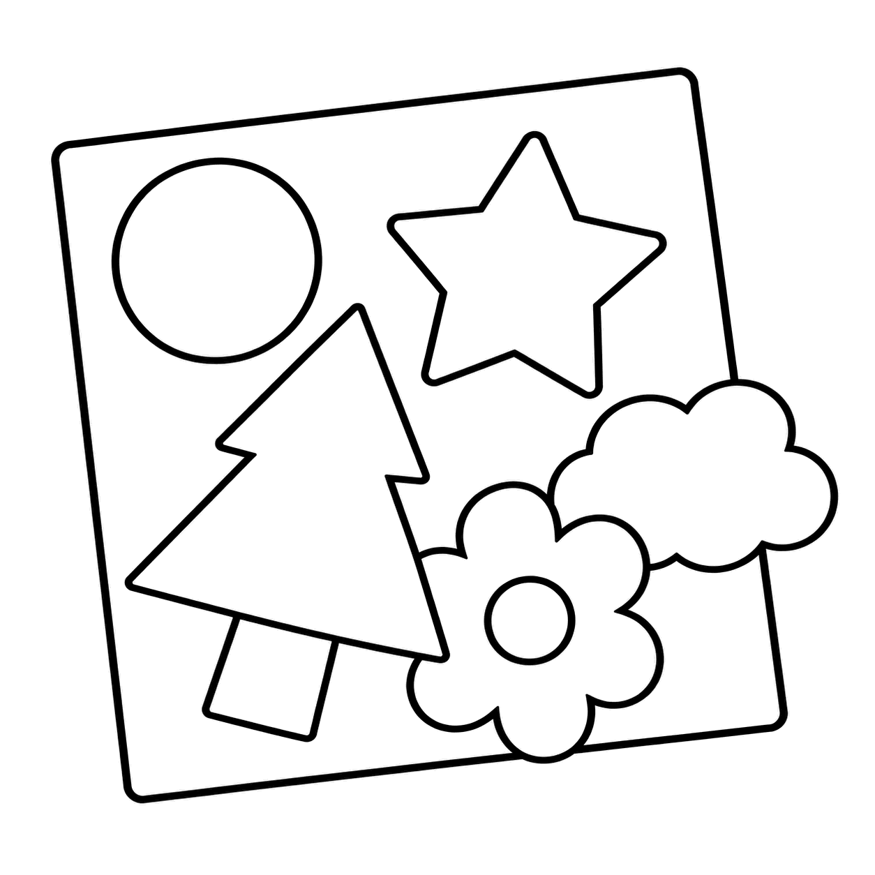 貼り絵のぬりえ用線画