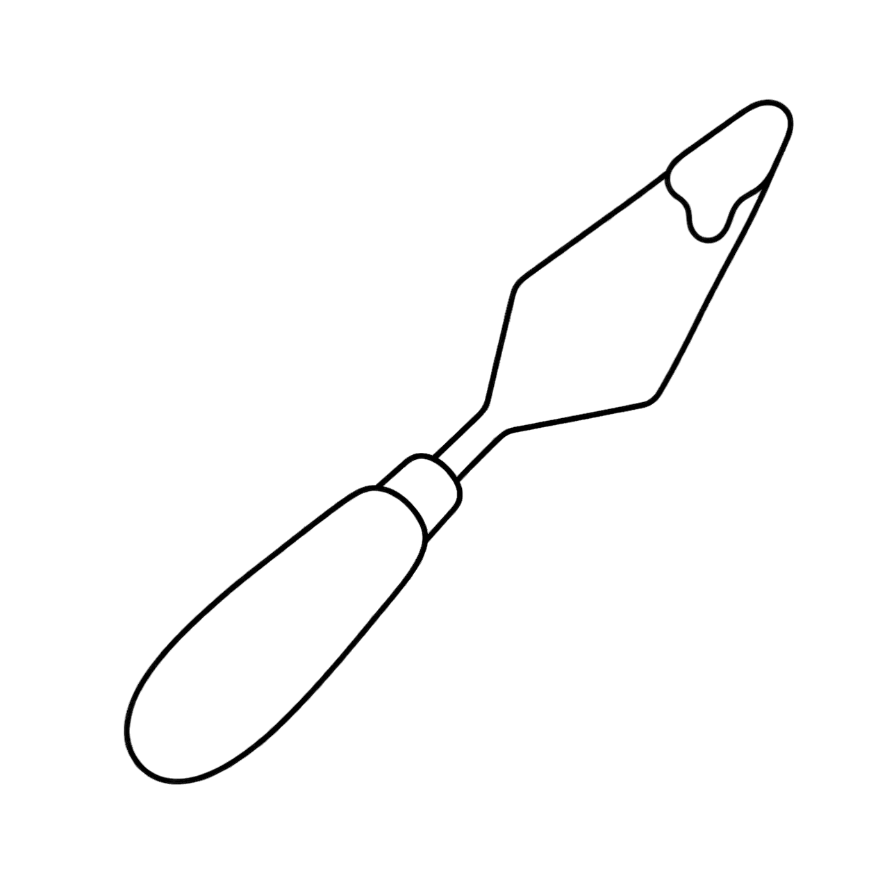 ペインティングナイフのぬりえ用線画